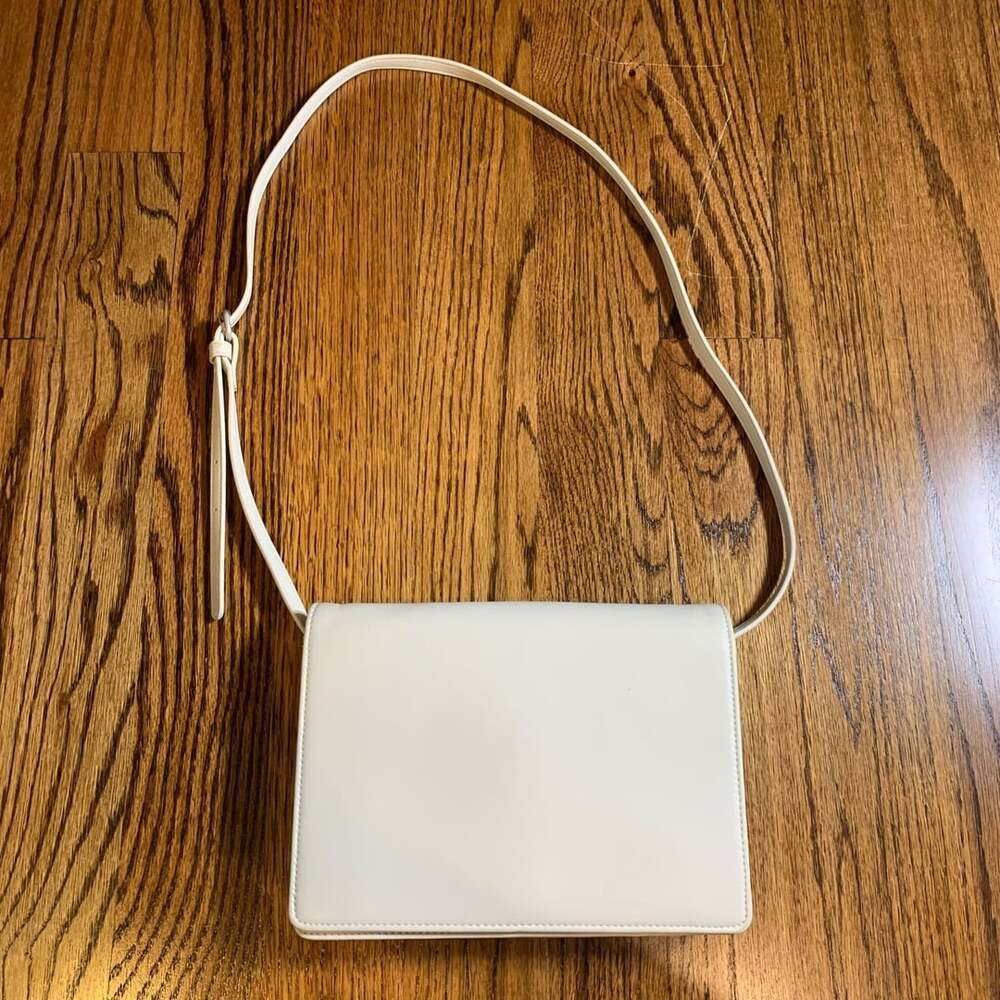 Brandy Melville White Faux Leather Crossbody Shoulder Bag